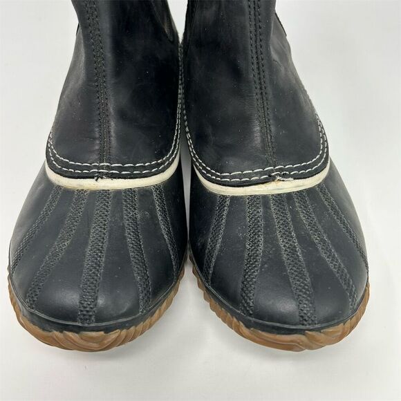 Sorel Women's Out N About Chelsea Black Waterproof Slip On Boots Size 11 - Picture 6 of 13